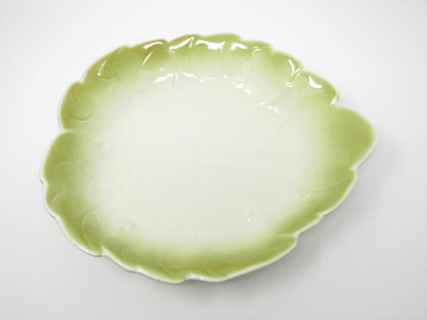 edgebrookhouse - Vintage Los Angeles Potteries Green Leaf Shaped Pottery Platter