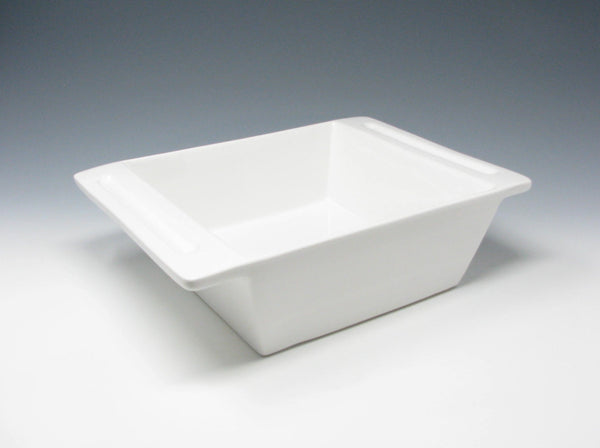 edgebrookhouse - Vintage Loucarte Portugal White Square Ceramic Handled Serving Bowl