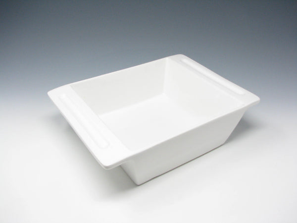 edgebrookhouse - Vintage Loucarte Portugal White Square Ceramic Handled Serving Bowl