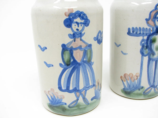 edgebrookhouse - Vintage MA Hadley Pottery Country Range Salt & Pepper Shakers - 2 Pieces