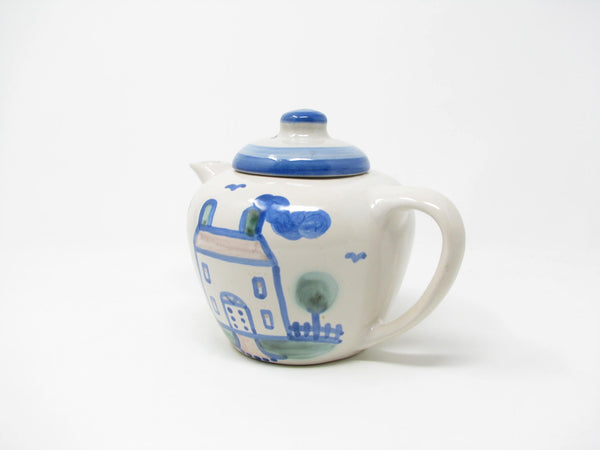 edgebrookhouse - Vintage MA Hadley Pottery Country Teapot with Home House Design IMPERFECT