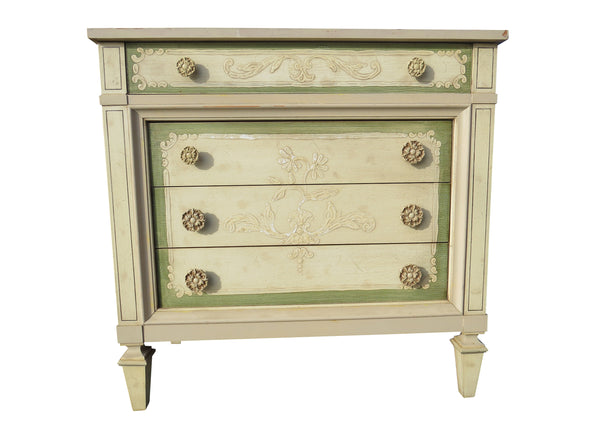 edgebrookhouse - Vintage Maddox Venetian Decorated Painted Desk Top Chest of Drawers