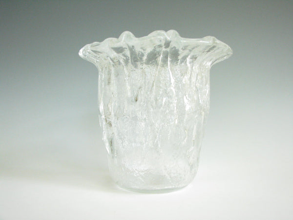 edgebrookhouse - Vintage Magnor Norway Thick Textured Glass Vase in the Style of Tapio Wirkkala