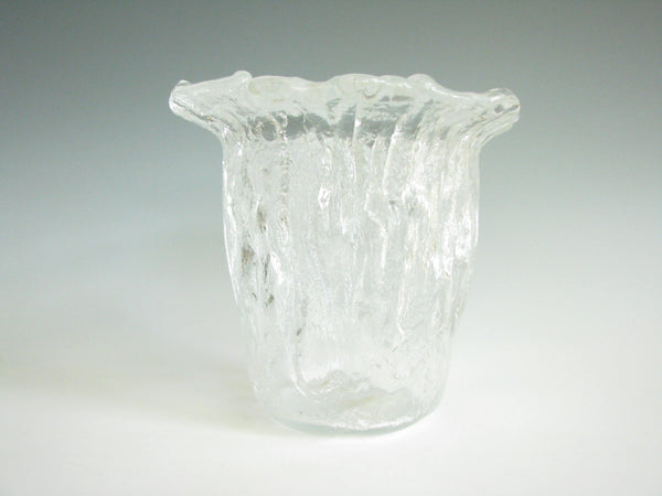 edgebrookhouse - Vintage Magnor Norway Thick Textured Glass Vase in the Style of Tapio Wirkkala