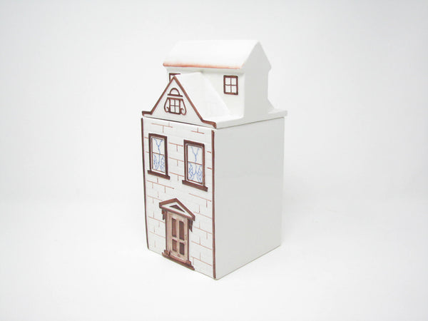 edgebrookhouse - Vintage Mancer Italy Ceramic House Shaped Canister