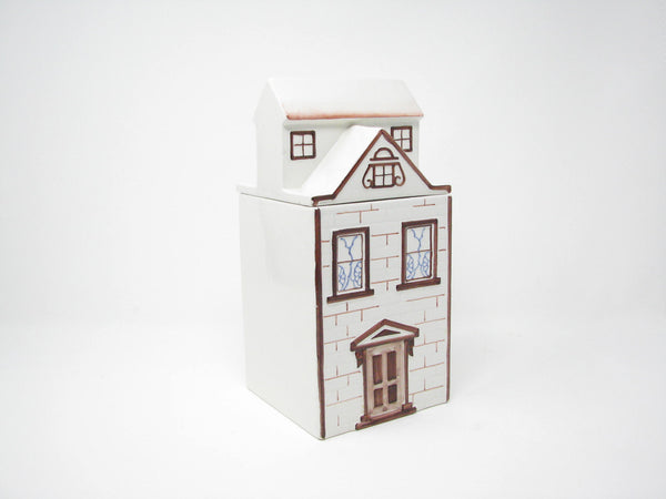 edgebrookhouse - Vintage Mancer Italy Ceramic House Shaped Canister