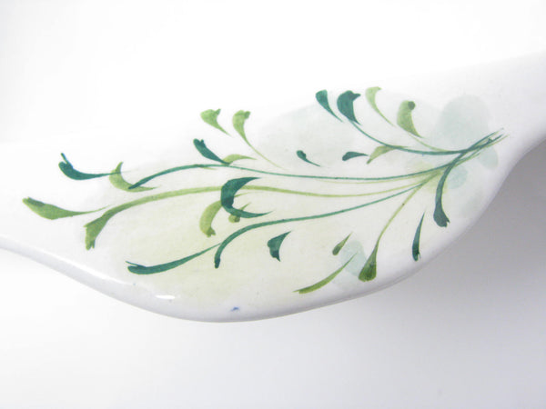 edgebrookhouse - Vintage Mancioli Italian Pottery Lidded and Divided Serving Dish with Hand-Painted Vegetable Design