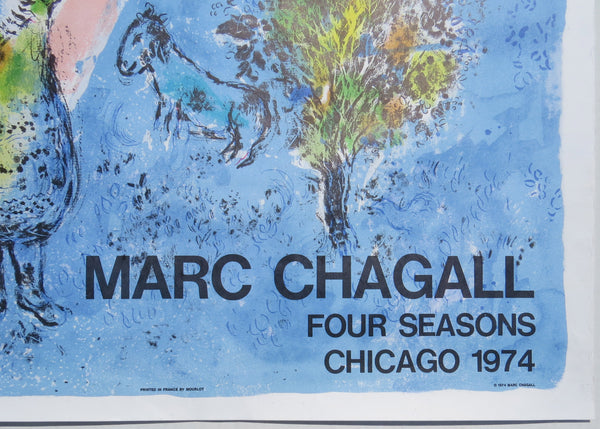 edgebrookhouse - Vintage Marc Chagall Lithographic Poster - the Four Seasons Chicago 1974