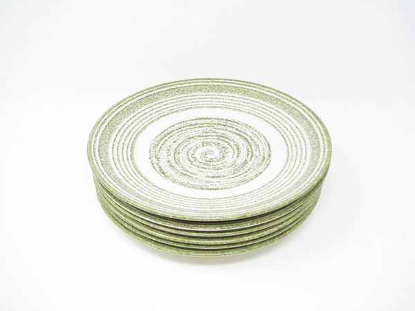 edgebrookhouse - Vintage Max Schonfeld El Verde Salad Plates with Green Concentric Circle Design - 6 Pieces