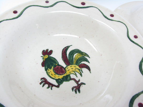 edgebrookhouse - Vintage Metlox Poppytrail California Provincial Rooster Small Bowls - Set of 8