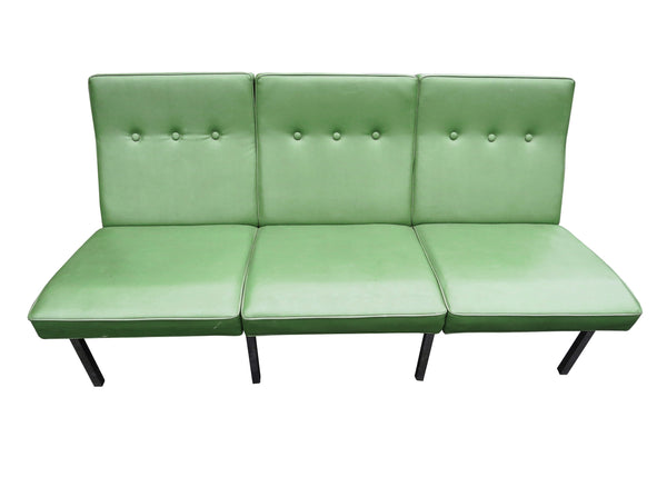 edgebrookhouse - Vintage Mid-Century Americana Florence Knoll Style Architectural 3 Seater Settee
