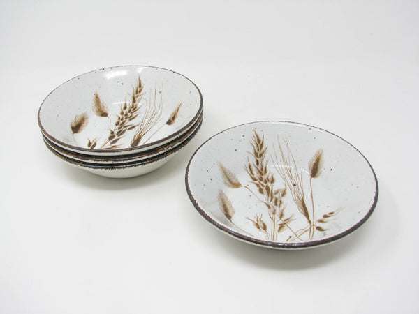 edgebrookhouse - Vintage Midwinter England Wild Oats Coupe Cereal Bowls - 4 Pieces