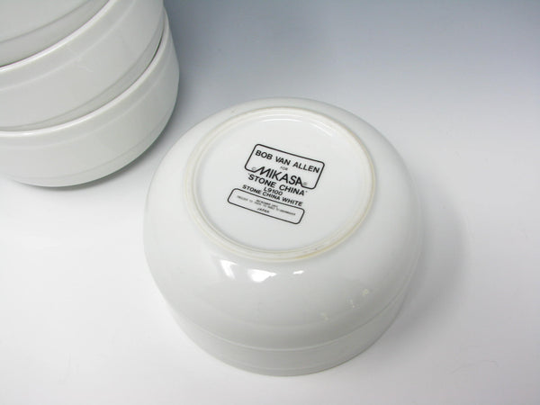 edgebrookhouse - Vintage Mikasa Bob Van Allen Stone China White Bowls - 4 Pieces