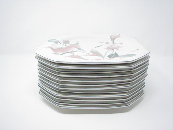 edgebrookhouse - Vintage Mikasa Continental Silk Flowers Dinner Plates - Set of 12