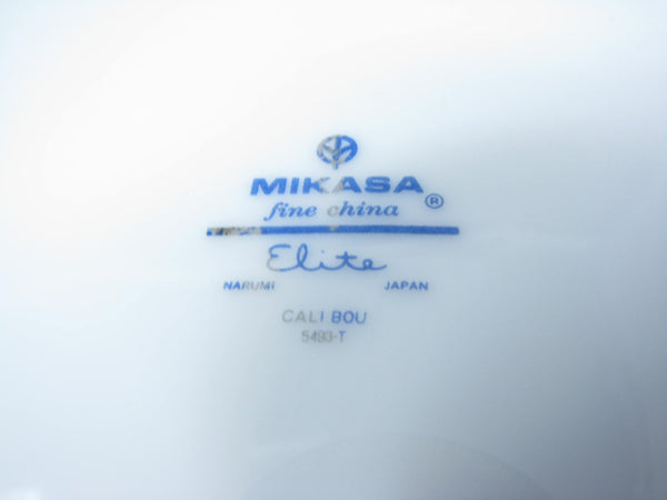 edgebrookhouse - Vintage Mikasa Elite Calibou Dinner Plates with Blue Green Purple Leaves - 8 Pieces