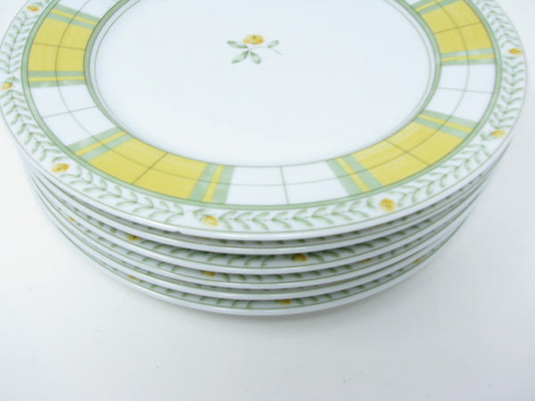 edgebrookhouse - Vintage Mikasa English Rose Porcelain Salad Plates Made in Portugal - 6 Pieces