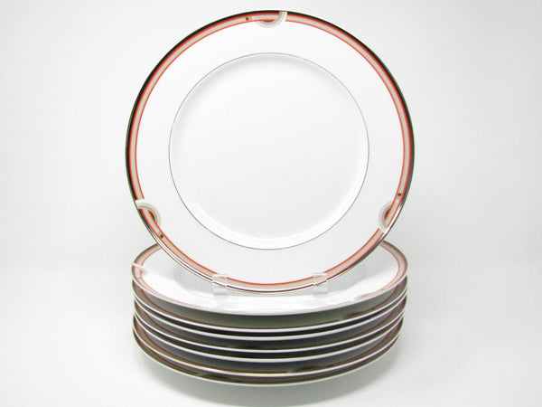 edgebrookhouse - Vintage Mikasa Interplay Art Deco Style Dinner Plates - Set of 8
