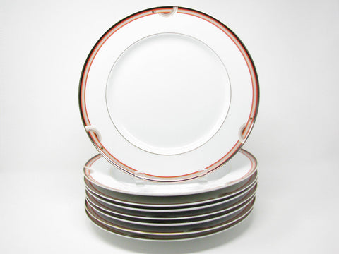 edgebrookhouse - Vintage Mikasa Interplay Art Deco Style Dinner Plates - Set of 8
