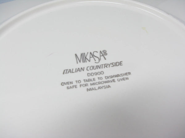 edgebrookhouse - Vintage Mikasa Italian Countryside Cream Stoneware Square Dinner or Charger Plates - 4 Pieces