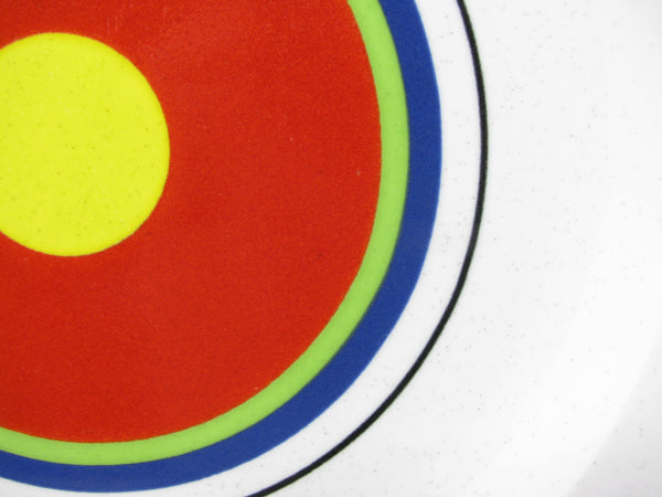 edgebrookhouse - Vintage Mikasa Moonfire Dinner Plates with Vibrant Concentric Circle Pattern - 8 Pieces