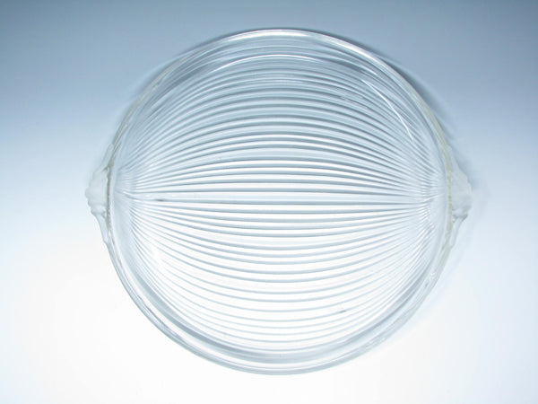 edgebrookhouse - Vintage Mikasa Neo Classic Glass Serving Bowl and Tray with Frosted Handles - 2 Pieces