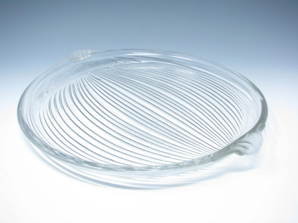 edgebrookhouse - Vintage Mikasa Neo Classic Glass Serving Bowl and Tray with Frosted Handles - 2 Pieces