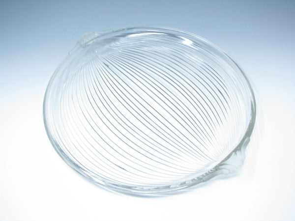 edgebrookhouse - Vintage Mikasa Neo Classic Glass Serving Bowl and Tray with Frosted Handles - 2 Pieces