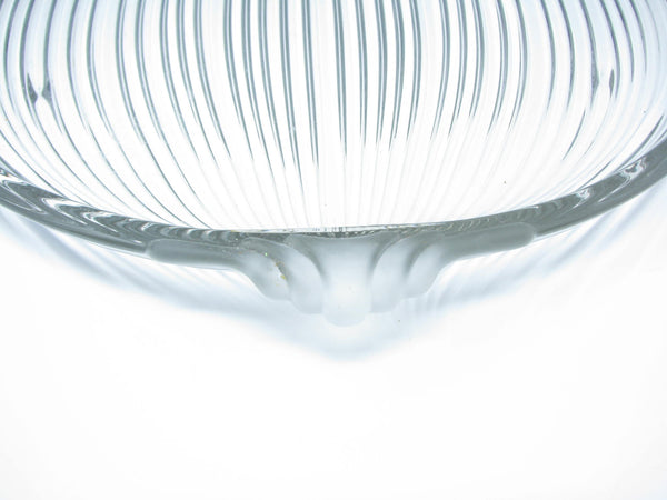 edgebrookhouse - Vintage Mikasa Neo Classic Glass Serving Bowl and Tray with Frosted Handles - 2 Pieces