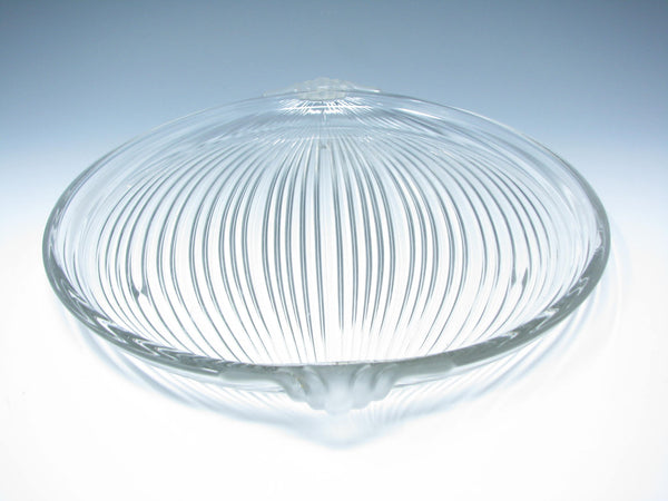edgebrookhouse - Vintage Mikasa Neo Classic Glass Serving Bowl and Tray with Frosted Handles - 2 Pieces
