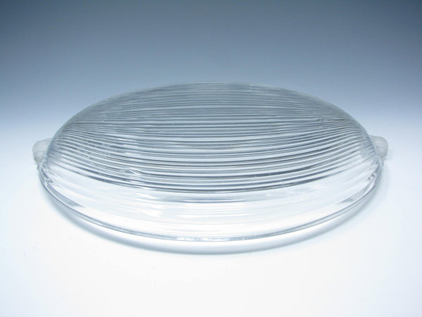 edgebrookhouse - Vintage Mikasa Neo Classic Glass Serving Bowl and Tray with Frosted Handles - 2 Pieces