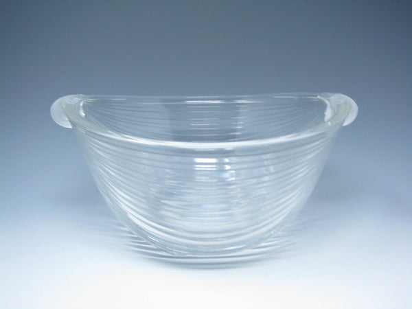 edgebrookhouse - Vintage Mikasa Neo Classic Glass Serving Bowl and Tray with Frosted Handles - 2 Pieces