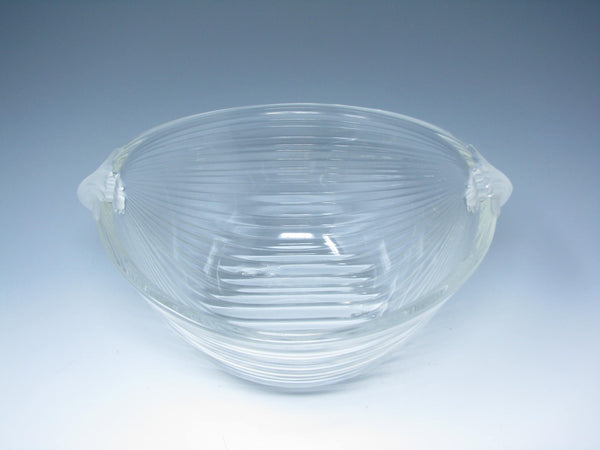 edgebrookhouse - Vintage Mikasa Neo Classic Glass Serving Bowl and Tray with Frosted Handles - 2 Pieces