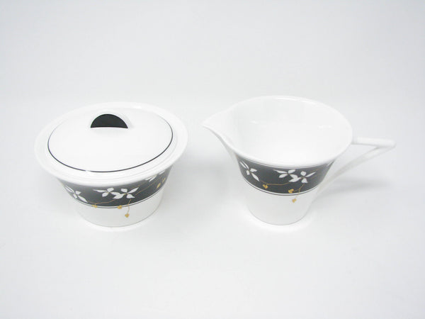edgebrookhouse - Vintage Mikasa Night Blossoms Bone China Coffee Tea Set for 2 - 6 Pieces