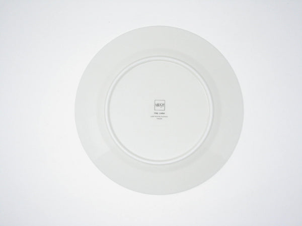 edgebrookhouse - Vintage Mikasa Palatial Platinum Dinner Plates with Platinum Encrusted Band Rim - Set of 8