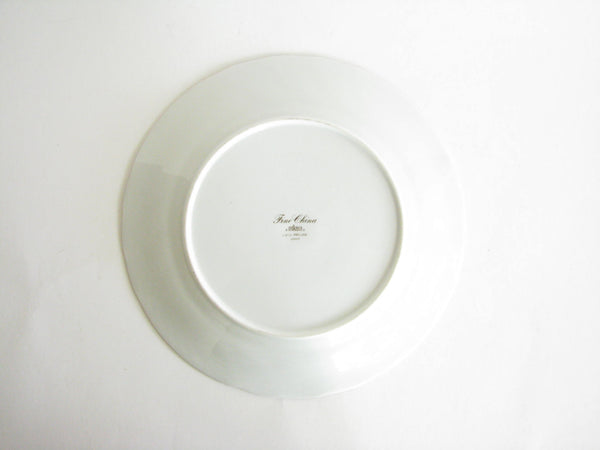 edgebrookhouse - Vintage Mikasa Prelude Fine China Dinner Plates with Gray Swirl Design - Set of 8