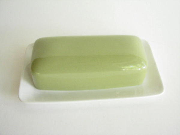 edgebrookhouse - Vintage Mikasa Sage Green Cera Stone Covered Butter Dish