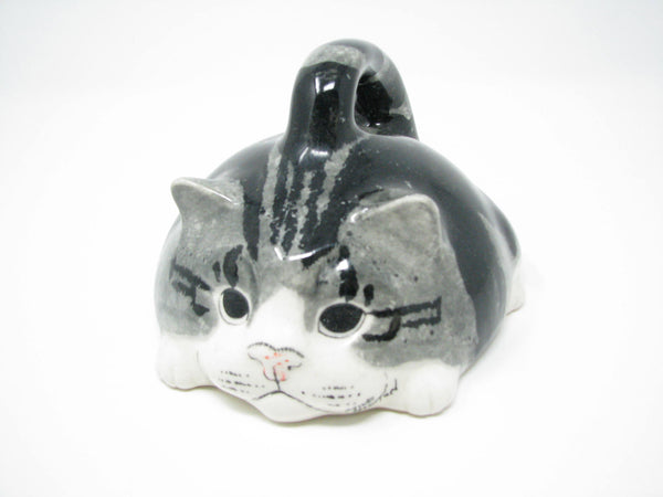 edgebrookhouse - Vintage Mike Hinton Ceramic Tabby Cat Decorative Butter Cheese Cover