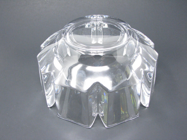 edgebrookhouse - Vintage Modernist Orrefors Sweden Large Crystal Corona Bowl Signed by Lars Hellston