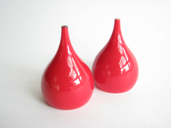 edgebrookhouse - Vintage Modernist Red Salt & Pepper Shakers in the Style of Laurids Lønborg by OMC