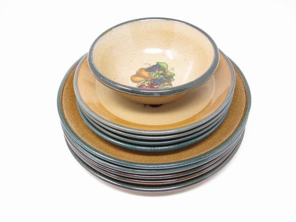 edgebrookhouse - Vintage Monroe Salt Works Maine USA Pottery Dinnerware Set - 10 Pieces