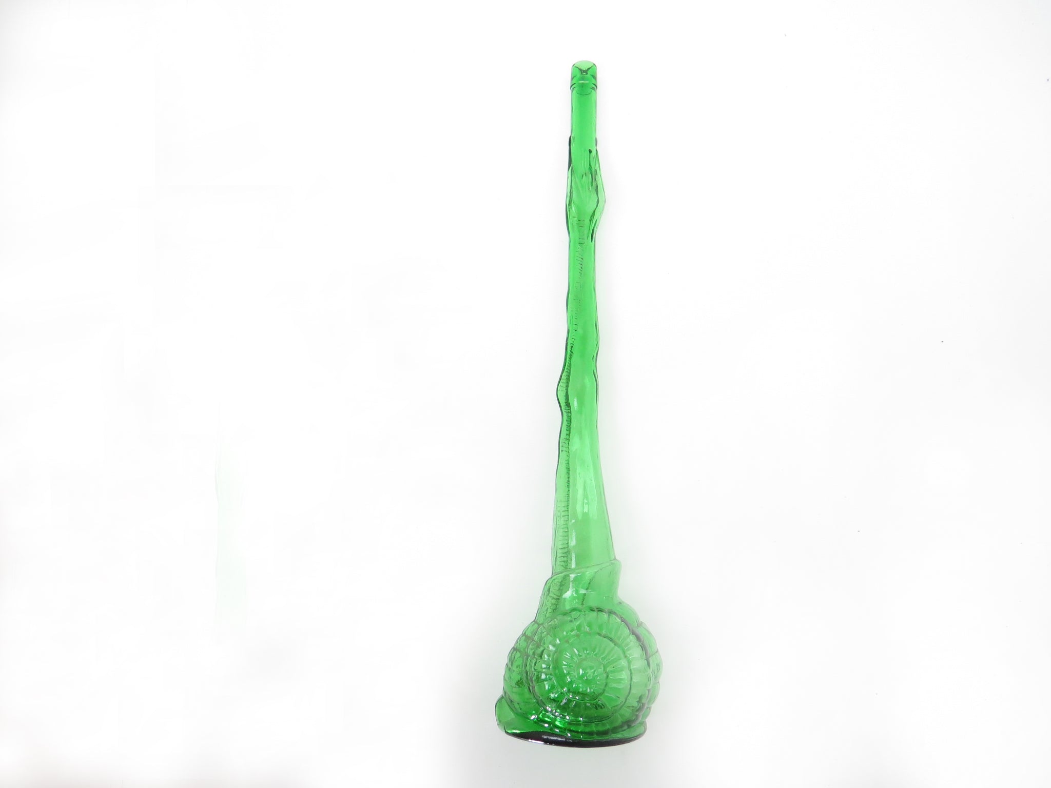 edgebrookhouse - Vintage Monumental 32" Italian Chianti Snail Shaped Cevin Glass Bottle