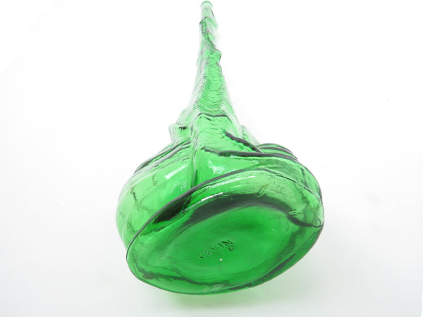 edgebrookhouse - Vintage Monumental 32" Italian Chianti Snail Shaped Cevin Glass Bottle