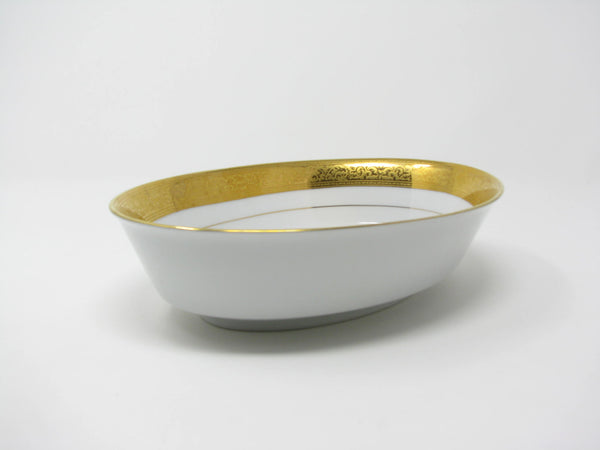 edgebrookhouse - Vintage Muirfield Magnificence Gold Encrusted Oval Serving Bowl