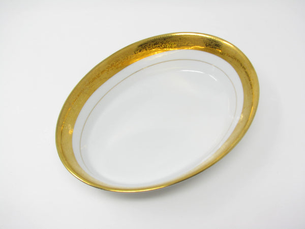 edgebrookhouse - Vintage Muirfield Magnificence Gold Encrusted Oval Serving Bowl