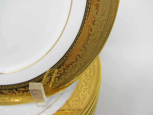 edgebrookhouse - Vintage Muirfield Magnificence Gold Encrusted Salad Plates - 12 Pieces