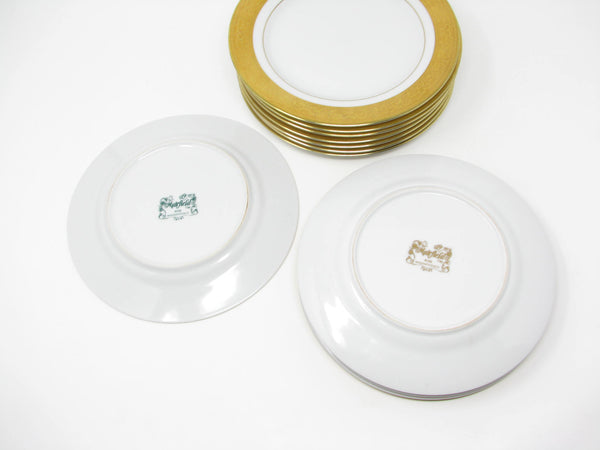edgebrookhouse - Vintage Muirfield Magnificence Gold Encrusted Salad Plates - 12 Pieces