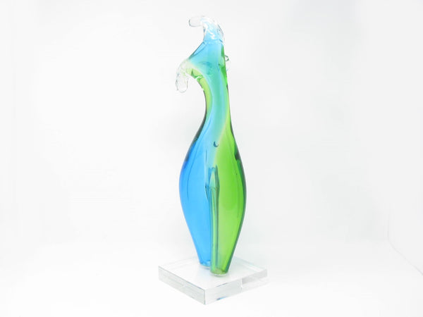 edgebrookhouse - Vintage Murano Style Hand Blown Glass Abstract Female Nude Sculpture on Glass Base