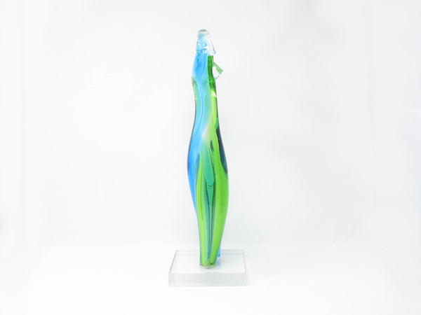 edgebrookhouse - Vintage Murano Style Hand Blown Glass Abstract Female Nude Sculpture on Glass Base