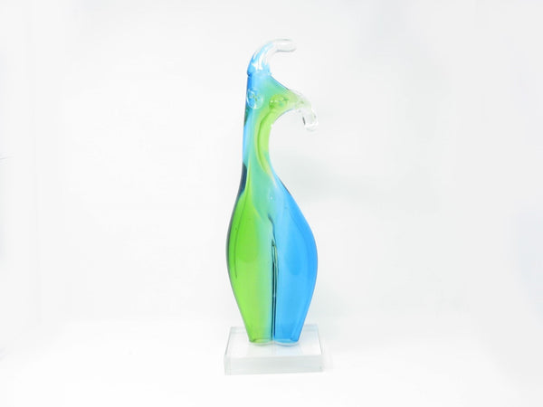 edgebrookhouse - Vintage Murano Style Hand Blown Glass Abstract Female Nude Sculpture on Glass Base