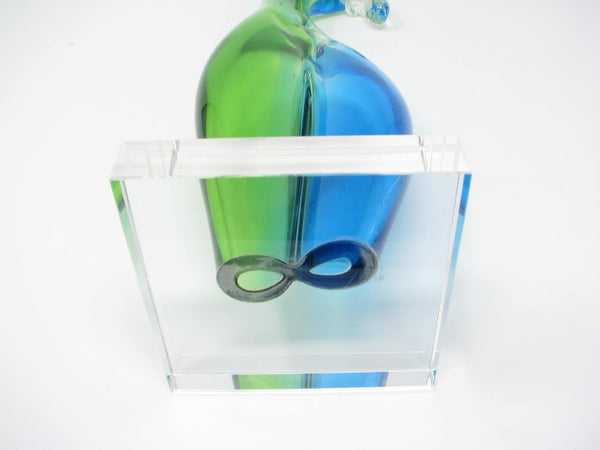 edgebrookhouse - Vintage Murano Style Hand Blown Glass Abstract Female Nude Sculpture on Glass Base